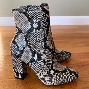 Aldo faux snakeskin boots